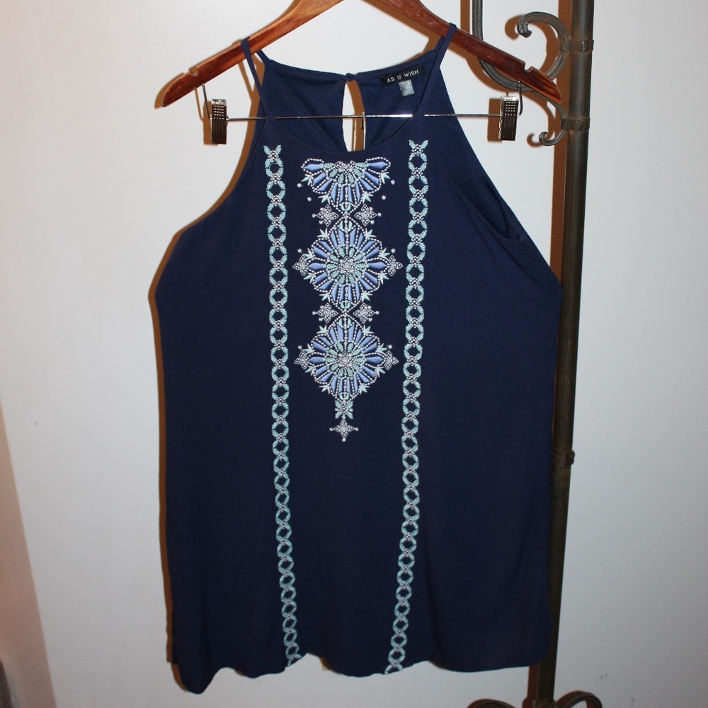 As You Wish Navy Blue Dress